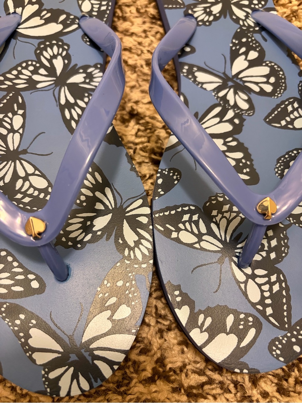 kate spade Feldon Blue Butterfly Flip Flop Sandals - Picture 3 of 7